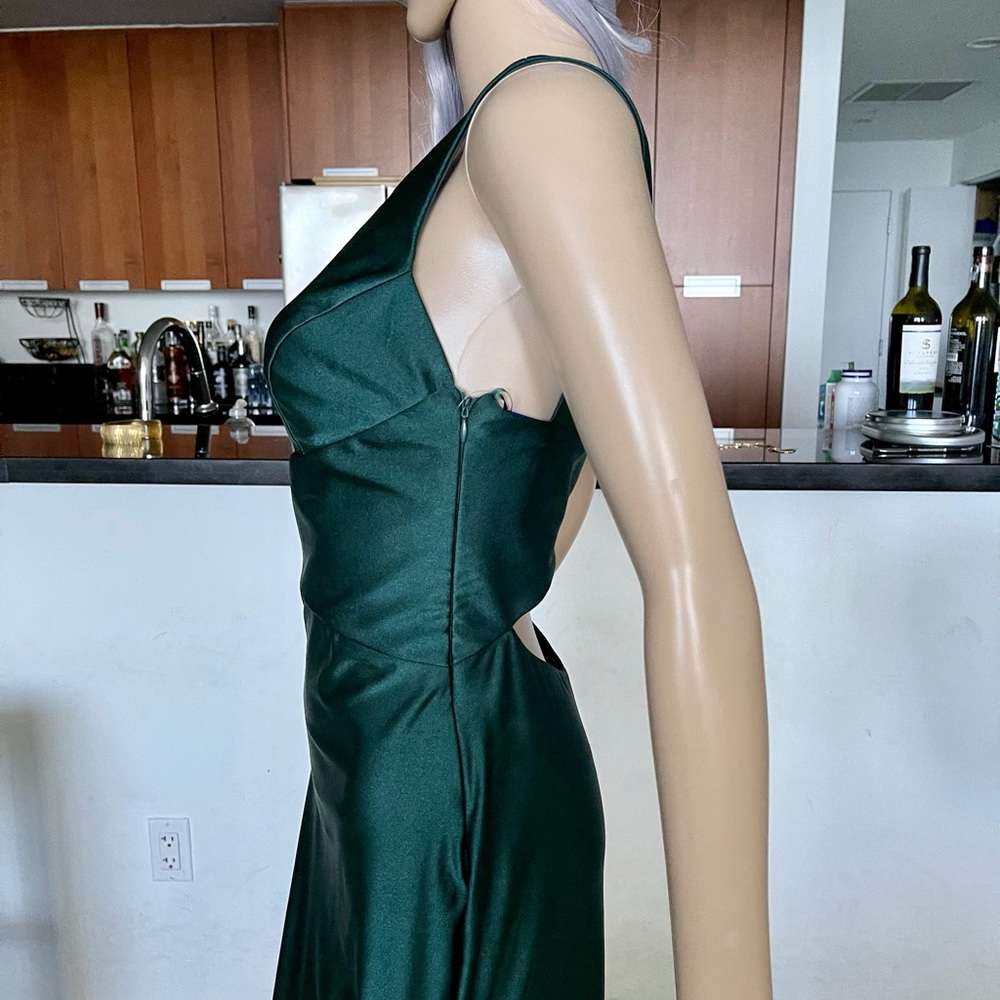 Morgan & Co Cut-out Back Satin Gown - Picture 11 of 15